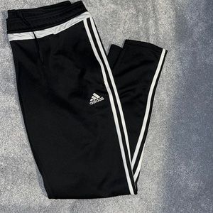Womens adidas track pants with white stripe